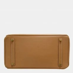 Hermes Brown Courchevel Leather Gold Hardware Birkin 35 Bag For Women -Deals Hermes Store luxury women hermes used handbags p675597 003