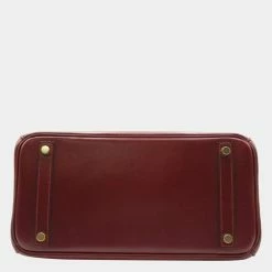 Hermes Red Box Calf Leather Gold Hardware Birkin 30 Bag For Women -Deals Hermes Store luxury women hermes used handbags p675600 003