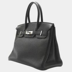Hermes Black Togo Leather Palladium Hardware Birkin 30 Bag For Women -Deals Hermes Store luxury women hermes used handbags p675604 002