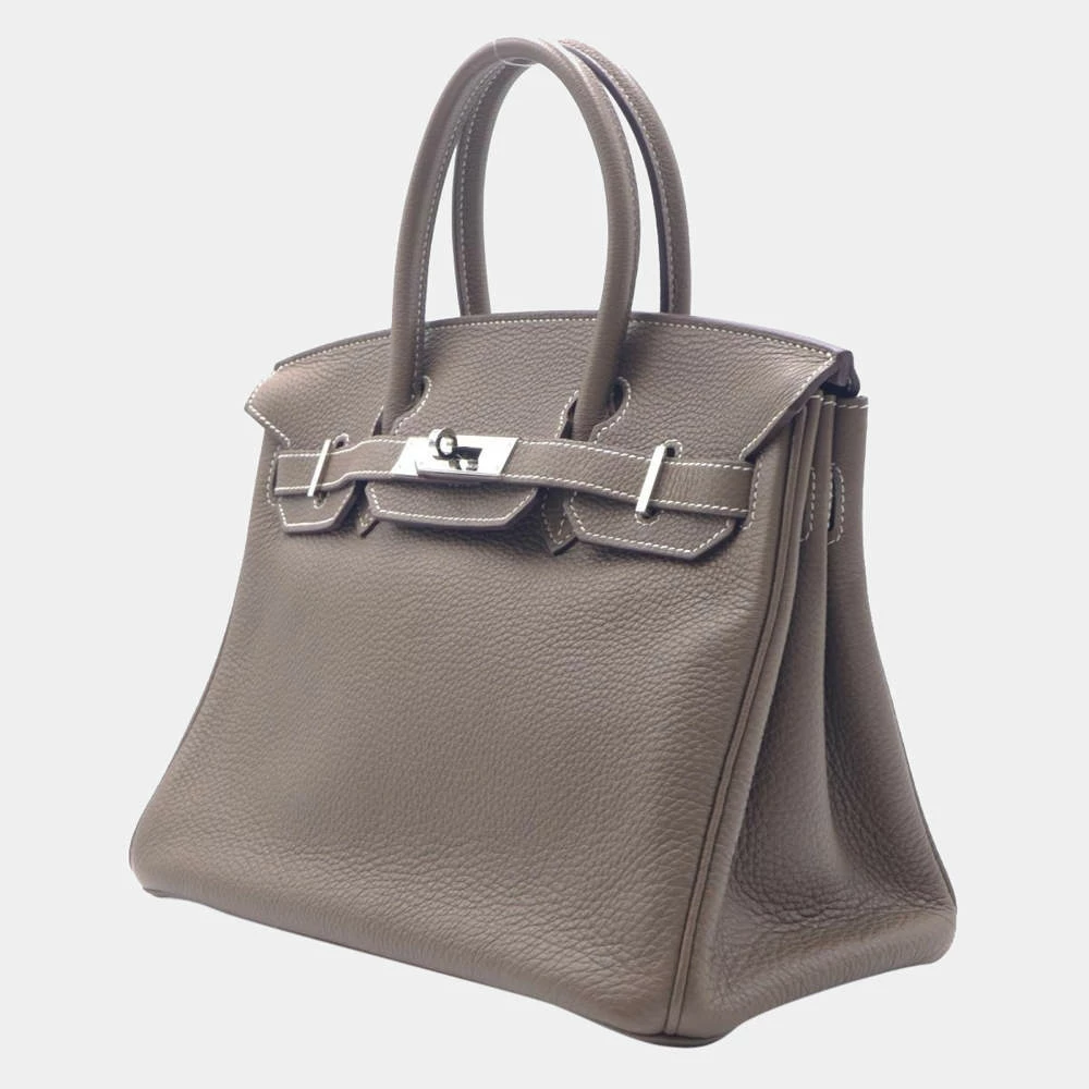 Hermes Brown Epsom Leather Palladium Hardware Birkin 30 Bag For Women 4 Hermes Brown Epsom Leather Palladium Hardware Birkin 30 Bag For Women - Image 2