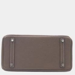 Hermes Brown Epsom Leather Palladium Hardware Birkin 30 Bag For Women 12 Hermes Brown Epsom Leather Palladium Hardware Birkin 30 Bag For Women -Deals Hermes Store luxury women hermes used handbags p675605 004