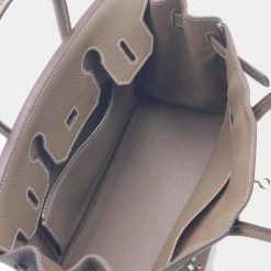 Hermes Brown Epsom Leather Palladium Hardware Birkin 30 Bag For Women 13 Hermes Brown Epsom Leather Palladium Hardware Birkin 30 Bag For Women -Deals Hermes Store luxury women hermes used handbags p675605 007