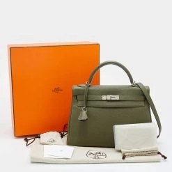 Hermes Vert Veronese Togo Leather Gold Finish Retourne Kelly 32 Bag For Women 31 Hermes Vert Veronese Togo Leather Gold Finish Retourne Kelly 32 Bag For Women -Deals Hermes Store luxury women hermes used handbags p676270 008