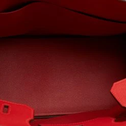 Hermes Hermès Geranium Epsom Leather Palladium Finish Birkin 30 Bag For Women -Deals Hermes Store luxury women hermes used handbags p676834 006