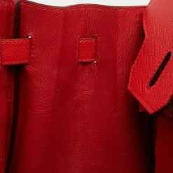 Hermes Hermès Geranium Epsom Leather Palladium Finish Birkin 30 Bag For Women -Deals Hermes Store luxury women hermes used handbags p676834 008