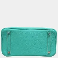 Hermes Green Togo Leather Gold Hardware Birkin 30 Bag For Women -Deals Hermes Store luxury women hermes used handbags p676949 004