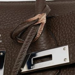 Hermes Chocolat Taurillon Clemence Leather Palladium Finish Birkin 30 Bag For Women -Deals Hermes Store luxury women hermes used handbags p677241 003