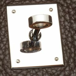 Hermes Chocolat Taurillon Clemence Leather Palladium Finish Birkin 30 Bag For Women -Deals Hermes Store luxury women hermes used handbags p677241 004