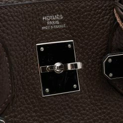 Hermes Chocolat Taurillon Clemence Leather Palladium Finish Birkin 30 Bag For Women -Deals Hermes Store luxury women hermes used handbags p677241 007