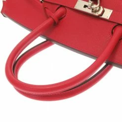 Hermes Birkin 35 Vaux Epson Rouge Kazak R Engraved Handbag For Women -Deals Hermes Store luxury women hermes used handbags p677318 010