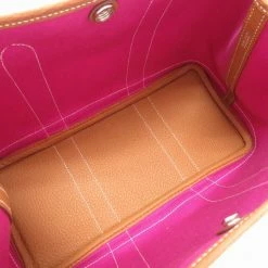 Hermes Garden TPM Toile Officier Gold Z Engraved Handbag Bag Brown 0078 HERMES For Women -Deals Hermes Store luxury women hermes used handbags p677322 002