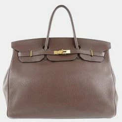 Hermes Birkin 40 Togo Chocolat Tea M Unisex Handbag For Women
