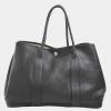 Hermes Taurillon Clemence Garden PM Tote Bag Black For Women -Deals Hermes Store luxury women hermes used handbags p677332 002