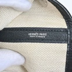 Hermes Taurillon Clemence Garden PM Tote Bag Black For Women 13 Hermes Taurillon Clemence Garden PM Tote Bag Black For Women -Deals Hermes Store luxury women hermes used handbags p677332 007