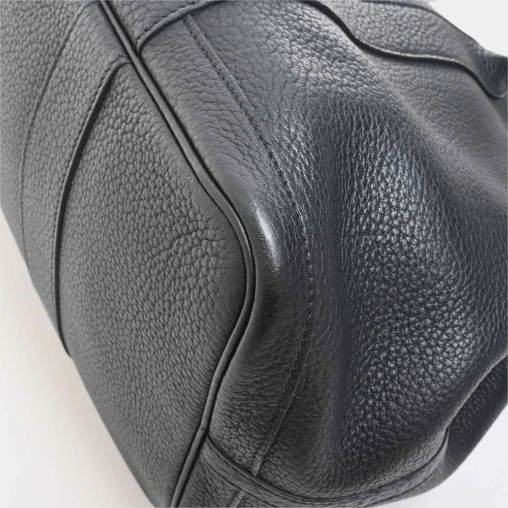 Hermes Taurillon Clemence Garden PM Tote Bag Black For Women 10 Hermes Taurillon Clemence Garden PM Tote Bag Black For Women - Image 8