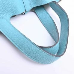 Hermes Taurillon Clemence Picotan Lock PM Handbag Light Blue For Women -Deals Hermes Store luxury women hermes used handbags p677333 010