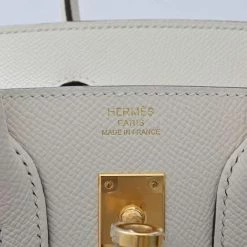 Hermes Vaux Epson Birkin 25 Serie Handbag Ivory For Women -Deals Hermes Store luxury women hermes used handbags p677334 008