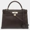 Hermes Kelly 32 Inner Stitch Goat Coromandel Ebene New Metal Fittings V â¡ F Engraved Handbag Bag Brown 0018 HERMES For Women -Deals Hermes Store luxury women hermes used handbags p677338 002