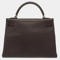 Hermes Kelly 32 Inner Stitch Goat Coromandel Ebene New Metal Fittings V â¡ F Engraved Handbag Bag Brown 0018 HERMES For Women 13 Hermes Kelly 32 Inner Stitch Goat Coromandel Ebene New Metal Fittings V â¡ F Engraved Handbag Bag Brown 0018 HERMES For Women -Deals Hermes Store luxury women hermes used handbags p677338 003
