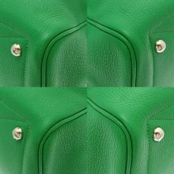 Hermes Victoria 35 Taurillon Clemence Bamboo X Engraved (Made In 2016) Handbag Bag Green 0063 HERMES For Women -Deals Hermes Store luxury women hermes used handbags p677347 009
