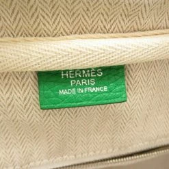 Hermes Victoria 35 Taurillon Clemence Bamboo X Engraved (Made In 2016) Handbag Bag Green 0063 HERMES For Women -Deals Hermes Store luxury women hermes used handbags p677347 010