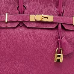 Hermes Tosca Togo Leather Gold Hardware Birkin 30 Bag For Women -Deals Hermes Store luxury women hermes used handbags p677471 002