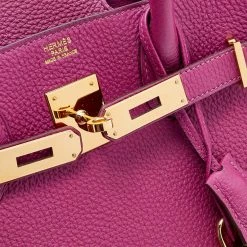 Hermes Tosca Togo Leather Gold Hardware Birkin 30 Bag For Women -Deals Hermes Store luxury women hermes used handbags p677471 007