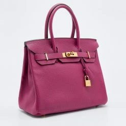 Hermes Tosca Togo Leather Gold Hardware Birkin 30 Bag For Women -Deals Hermes Store luxury women hermes used handbags p677471 012