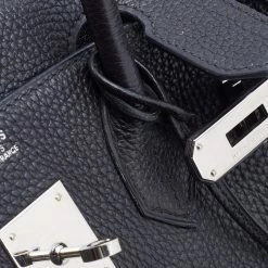 Hermes Black Togo Leather Palladium Finished Birkin 30 Bag For Women -Deals Hermes Store luxury women hermes used handbags p677478 004