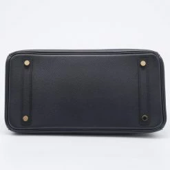 Hermes Black Epsom Leather Gold Finished Birkin 30 Bag For Women -Deals Hermes Store luxury women hermes used handbags p677480 013