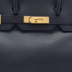 Hermes Black Epsom Leather Gold Finished Birkin 30 Bag For Women -Deals Hermes Store luxury women hermes used handbags p677480 018