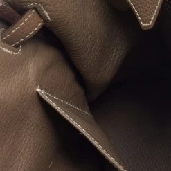 Hermes Hermès Etoupe Togo Leather Palladium Finished Birkin 25 Bag For Women -Deals Hermes Store luxury women hermes used handbags p677485 006