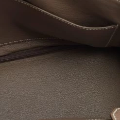 Hermes Hermès Etoupe Togo Leather Palladium Finished Birkin 25 Bag For Women -Deals Hermes Store luxury women hermes used handbags p677485 008