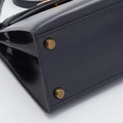 Hermes Black Box Calf Leather Mini Kelly Sellier Shoulder Bag For Women -Deals Hermes Store luxury women hermes used handbags p677487 016