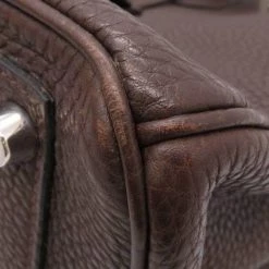 Hermes Brown/Chocolate Togo Leather Palladium Hardware Birkin 30 Bag For Women -Deals Hermes Store luxury women hermes used handbags p677515 001