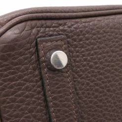 Hermes Brown/Chocolate Togo Leather Palladium Hardware Birkin 30 Bag For Women -Deals Hermes Store luxury women hermes used handbags p677515 003