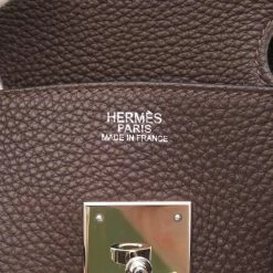 Hermes Brown/Chocolate Togo Leather Palladium Hardware Birkin 30 Bag For Women -Deals Hermes Store luxury women hermes used handbags p677515 011