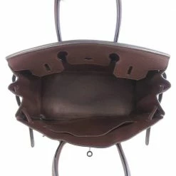 Hermes Brown/Chocolate Togo Leather Palladium Hardware Birkin 30 Bag For Women -Deals Hermes Store luxury women hermes used handbags p677515 012