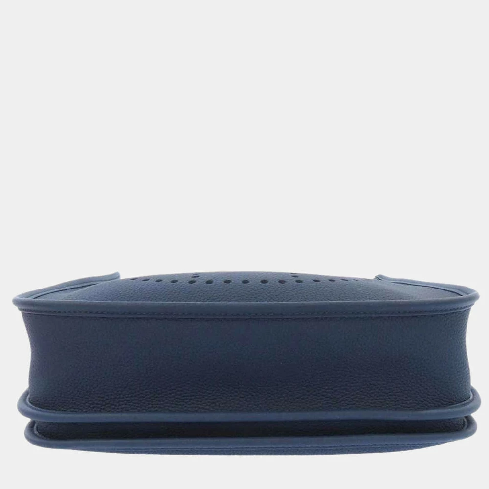 Hermes Blue Clemence Leather Evelyne III PM Shoulder Bag For Women 6 Hermes Blue Clemence Leather Evelyne III PM Shoulder Bag For Women - Image 4