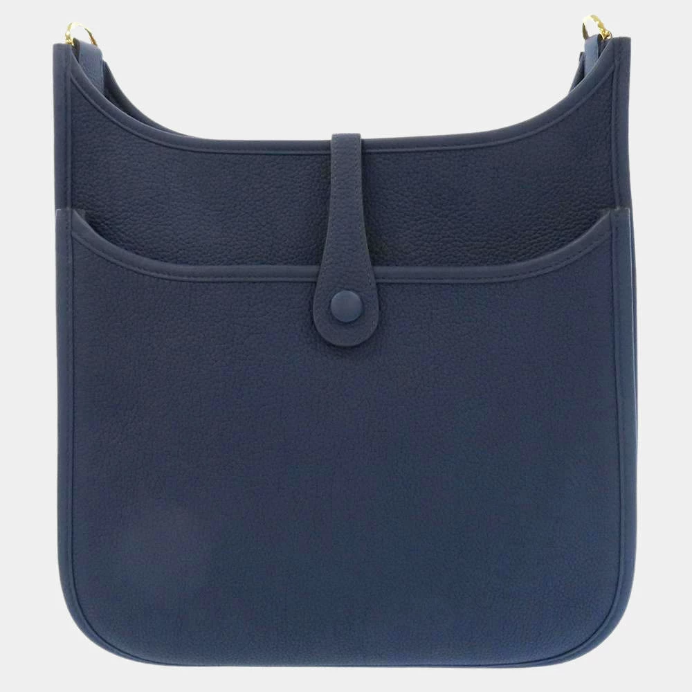 Hermes Blue Clemence Leather Evelyne III PM Shoulder Bag For Women 5 Hermes Blue Clemence Leather Evelyne III PM Shoulder Bag For Women - Image 3