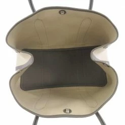 Hermes White/Brown Negonda Toile Leather Garden Party PM Tote Bag For Women -Deals Hermes Store luxury women hermes used handbags p677528 004