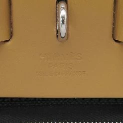 Hermes Black/Gold Leather Toile Herbag Zip 31 Shoulder Bag For Women -Deals Hermes Store luxury women hermes used handbags p677531 005