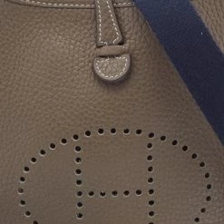 Hermes Etoupe Clemence Leather Evelyne TPM Bag For Women -Deals Hermes Store luxury women hermes used handbags p677913 001