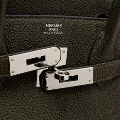 Hermes Etain Togo Leather Palladium Plated Birkin 30 Bag For Women -Deals Hermes Store luxury women hermes used handbags p677937 016