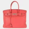 Hermes Bougainvillea Clémence Birkin 35 PHW For Women -Deals Hermes Store luxury women hermes used handbags p678029 004