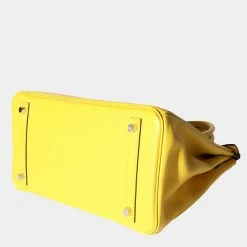 Hermes Jaune De Naples Novillo Birkin 30 PHW For Women -Deals Hermes Store luxury women hermes used handbags p678034 008