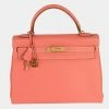 Hermes Crevette Togo Retourne Kelly 32 GHW For Women