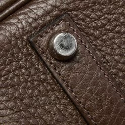 Hermes Cacao Clemence Leather Palladium Finish Birkin 35 Bag For Women -Deals Hermes Store luxury women hermes used handbags p679368 008