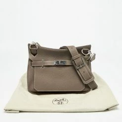 Hermes Etoupe Taurillon Clemence Leather Palladium Hardware Jypsiere 31 Bag For Women -Deals Hermes Store luxury women hermes used handbags p679658 014