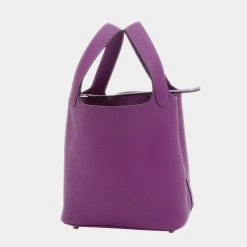 Hermes Picotan Lock PM Taurillon Clemence Anemone Z Engraved Handbag For Women